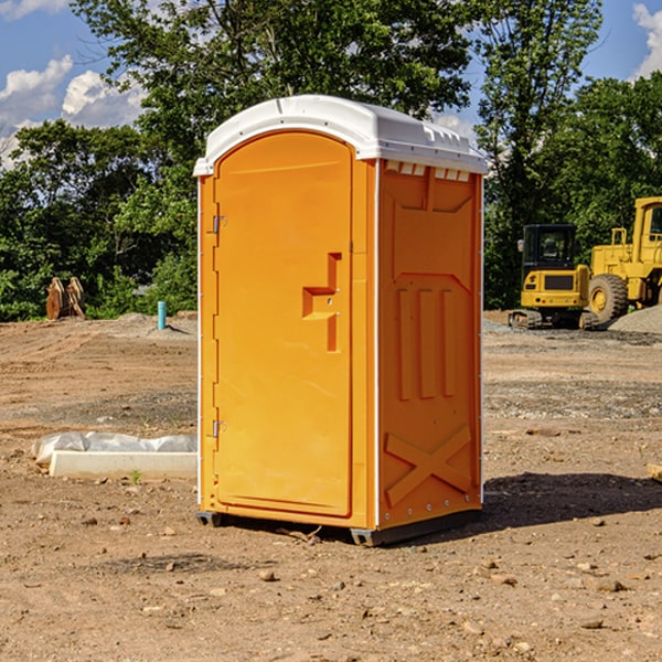 how often are the porta potties cleaned and serviced during a rental period in Hartland